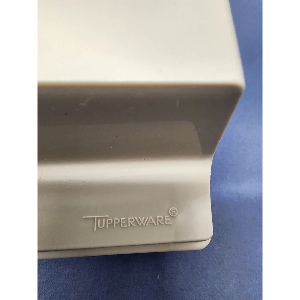 Vintage Tupperware Double Stick Butter Dish or Cream Cheese Keeper w Lid Almond